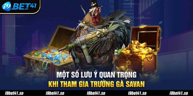 Một số lưu ý quan trọng khi tham gia trường gà Savan