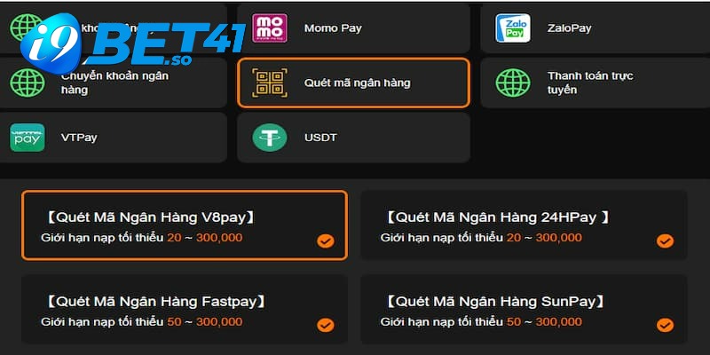 Tổng hợp các thao tác nạp tiền i9BET cho người mới